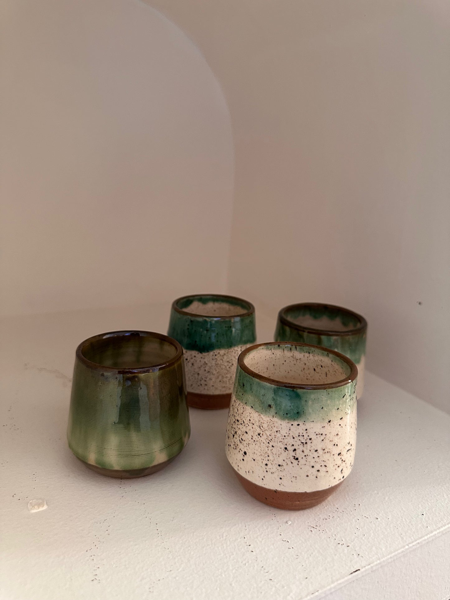 Livia Espresso Cup Different Shades of Green (SECONDS)